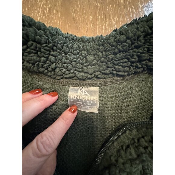 Colorado State Green Sherpa Medium 8/10 Quarter Zip Long Sleeve Pullover Youth - Picture 7 of 8